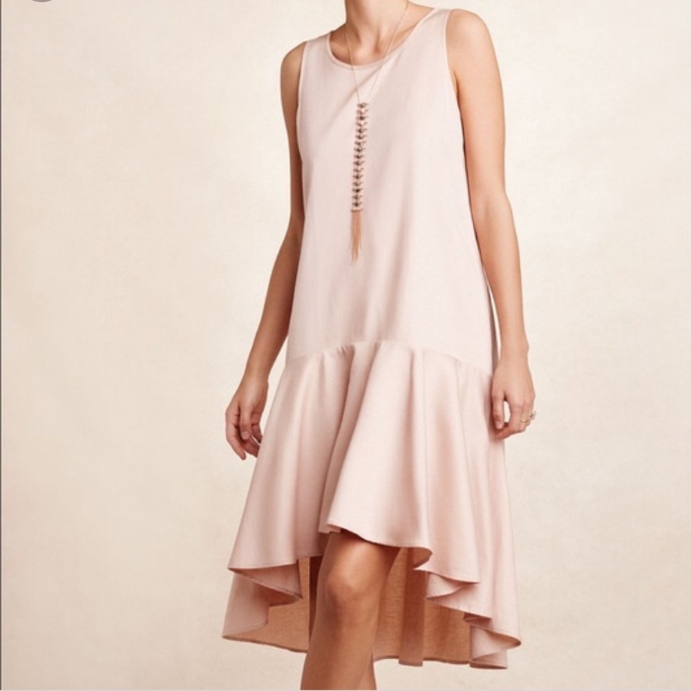 Anthropology Maeve rose high low midi